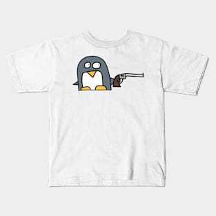 Gangster penguin Kids T-Shirt